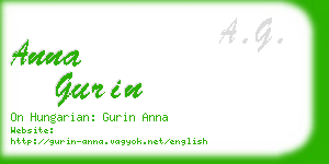 anna gurin business card